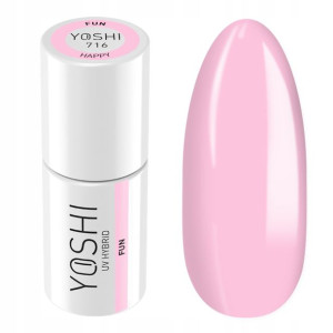 Yoshi lakier Hybryda UV Happy 716 Różowy Fun 6ml