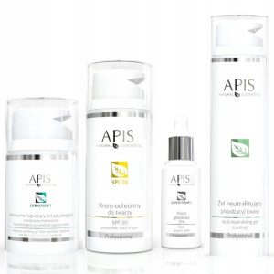 APIS KWAS GLIKOLOWY 35% neutralizator maska zestaw