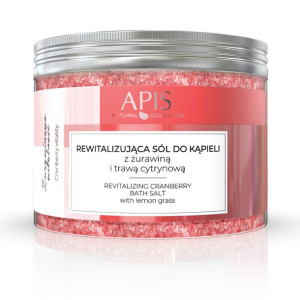 APIS Rewitalizująca sól do kąpieli żurawiną 650g