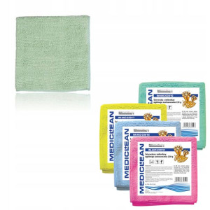 MEDICLEAN Ściereczki MIKROFIBRA 30x30cm 5szt zielo