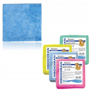 MEDICLEAN Ściereczki MIKROFIBRA 30x30cm 5szt niebi