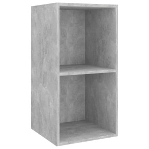 Wisząca szafka pod TV, szarość betonu, 37x37x72 cm, płyta