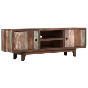 Szafka vintage pod telewizor, drewno akacjowe, 118 x 30 x 40 cm