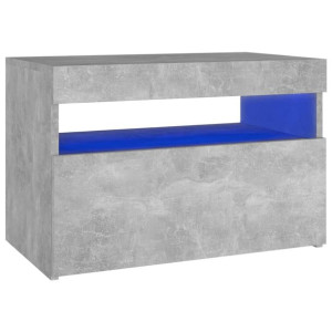 Szafka pod TV z oświetleniem LED, szarość betonu, 60x35x40 cm