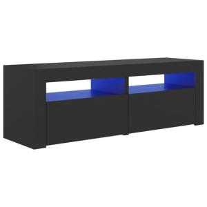 Szafka pod TV z oświetleniem LED, szara, 120x35x40 cm