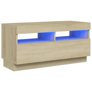Szafka TV z oświetleniem LED, dąb sonoma, 80x35x40 cm
