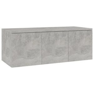 Szafka pod TV, szarość betonu, 80x34x30 cm, płyta wiórowa