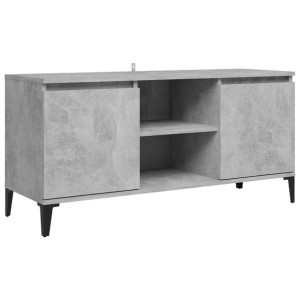 Szafka TV, metalowe nóżki, szarość betonu, 103,5x35x50 cm