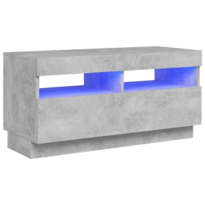 Szafka pod TV z oświetleniem LED, szarość betonu, 80x35x40 cm