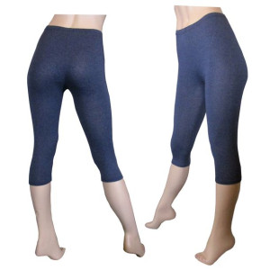 Legginsy getry bawełniane 3/4 rybaczki XXL dżins