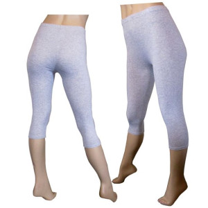 Legginsy getry bawełniane 3/4 rybaczki XXXL melanż
