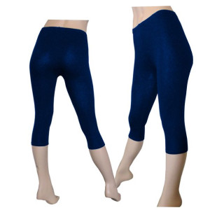 Legginsy getry bawełniane 3/4 rybaczki XXL granat