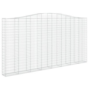 Łukowaty kosz gabionowy 400x30x200/220 cm, galwanizowane żelazo