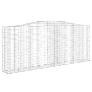 Łukowaty kosz gabionowy 400x50x160/180 cm, galwanizowane żelazo
