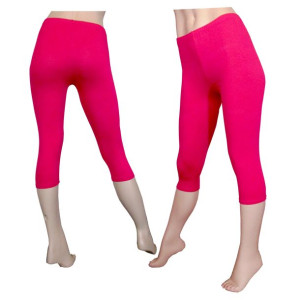 Legginsy getry bawełniane 3/4 rybaczki XXL różowe