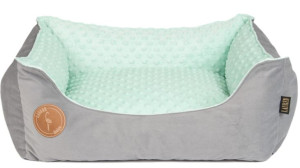 LAUREN DESIGN CEZAR 80x70 szary velvet+ minky miętowy