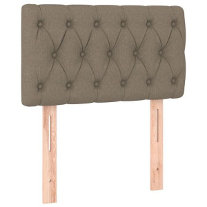 Zagłówek do łóżka, taupe, 80x7x78/88 cm, tkanina