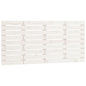 Wezgłowie łóżka, białe, 126x3x63 cm, lite drewno sosnowe
