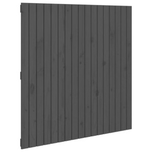 Wezgłowie łóżka, szare, 108x3x110 cm, lite drewno sosnowe