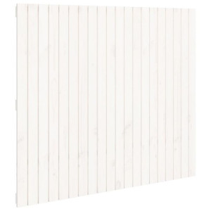 Wezgłowie łóżka, białe, 127,5x3x110 cm, lite drewno sosnowe