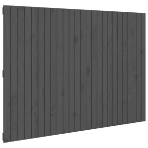 Wezgłowie łóżka, szare, 159,5x3x110 cm, lite drewno sosnowe