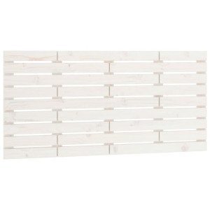 Wezgłowie łóżka, białe, 141x3x63 cm, lite drewno sosnowe