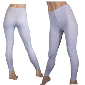 Legginsy getry szare melanż długie XL bawełniane