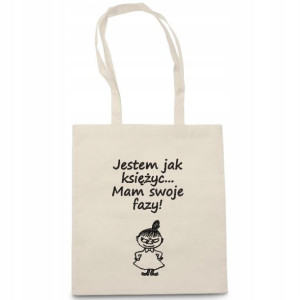 Torba bawełniana Mala Mi Muminki księżyc EKO ecru
