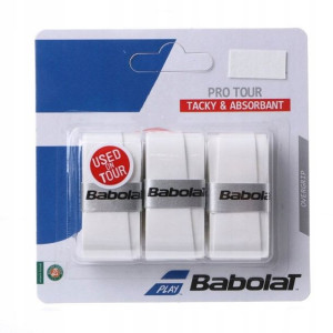 Owijka Babolat Pro Tour Tacky & Absorbant Biał