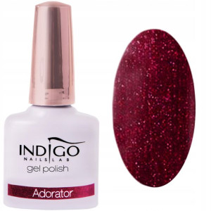 Indigo Adorator bordowy lakier z drobinkami
