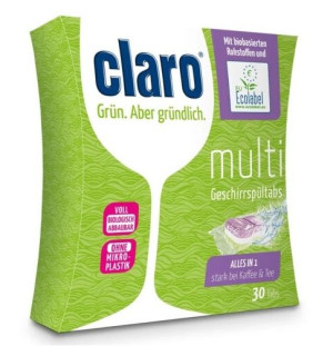 (DE) Claro, All-in-one, Tabletki do zmywarki, 30 sztuk (PRODUKT Z NIEMIEC)