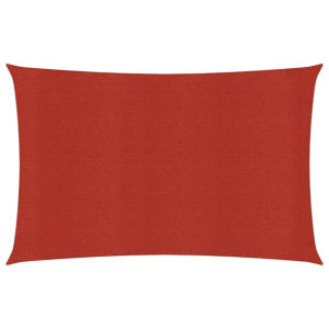 Żagiel przeciwsłoneczny, 160 g/m², czerwony, 2x5 m, HDPE