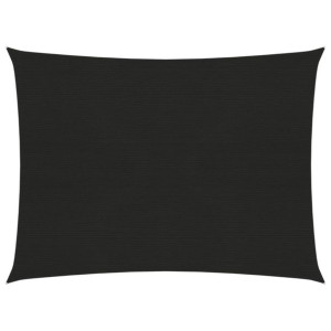 Żagiel przeciwsłoneczny, 160 g/m², czarny, 2x3,5 m, HDPE