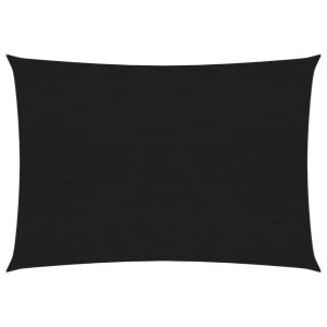 Żagiel przeciwsłoneczny, 160 g/m², czarny, 3,5x5 m, HDPE
