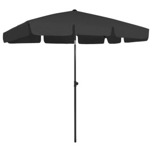 Parasol plażowy, czarny, 200x125 cm