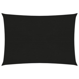 Żagiel przeciwsłoneczny, 160 g/m², czarny, 3x4,5 m, HDPE