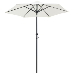Parasol, piaskowa biel, 200x211 cm, aluminium