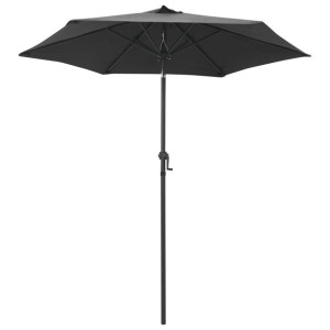 Parasol, antracytowy, 200x211 cm, aluminium