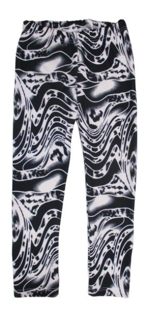 Legginsy getry długie wzorki 98 czarno-białe