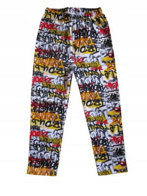 Legginsy getry długie kolorowe wzorki 104 bawełna