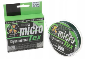 PLECIONKA 150m 300m DYNEEMA zielona 0,35mm 35,3kg