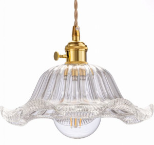 Lampa wisząca sufitowa szklana FLOWER przezroczysta