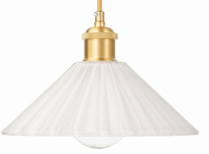 Lampa wisząca sufitowa szklana Japandi mleczna