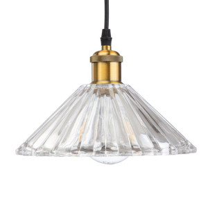 Lampa wisząca sufitowa szklana Japandi przezroczysta