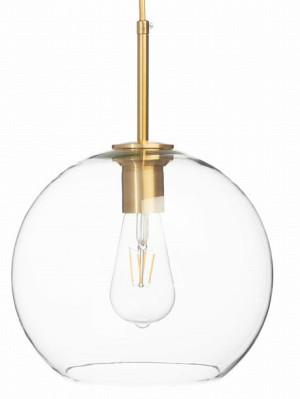 Lampa wisząca szklana przezroczysta PARIS Kula