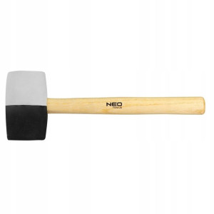 Młotek Gumowy 63mm/680g Czarno-biała Guma 25-068