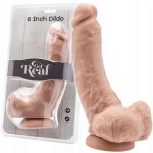 Dildo na przyssawce. Duży, gruby sztuczny penis.