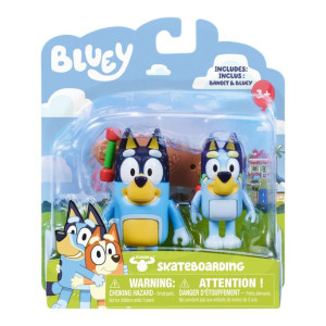 Bluey Figurki 2-pak Jazda Na Deskorolce
