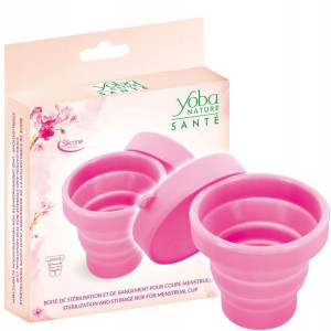 Kubeczek menstruacyjny. Pojemnik do steralizacji.