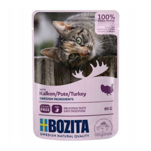 BOZITA - Kawałki indyka w sosie mokra karma w saszetce dla kota 85g